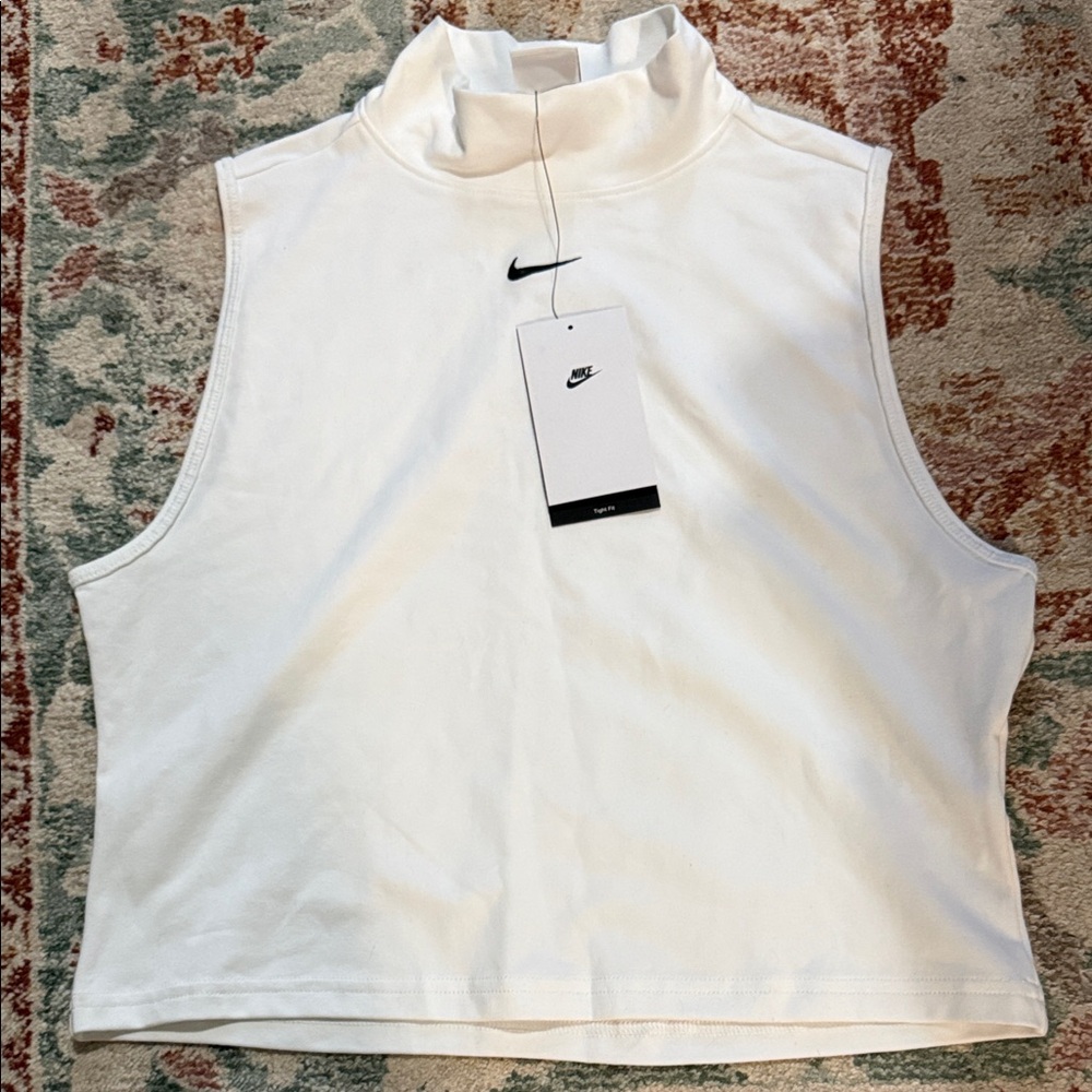 Nike Women's White Mockneck Tee